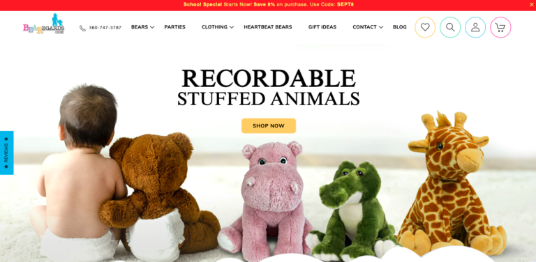 Recordable Stuffed Animals Banner Image Bearegards 768x376