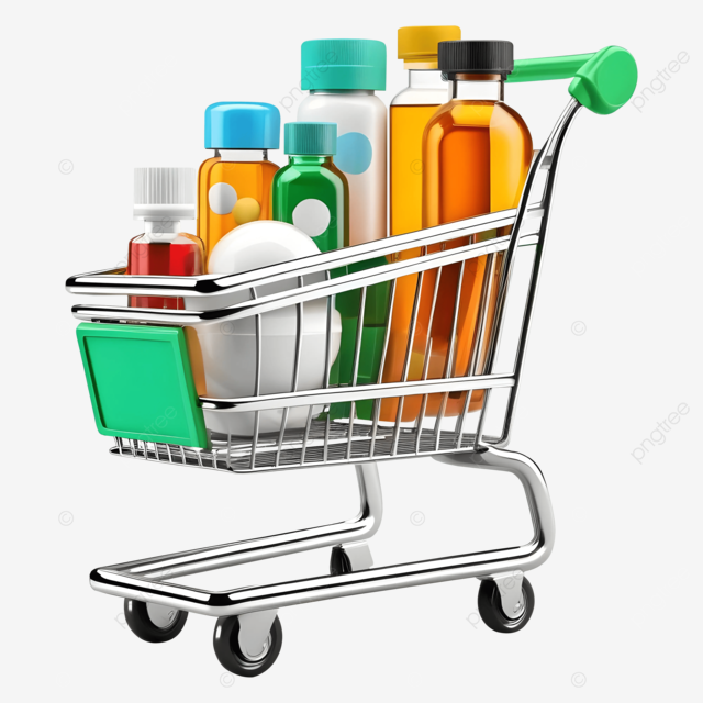 pngtree shopping cart with medicine png image 11738516